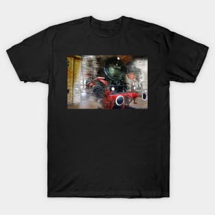 Steam Train, Locomotive - Pencil T-Shirt